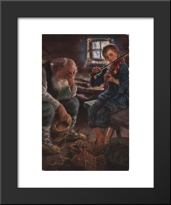 Talant 20x24 Black Modern Wood Framed Art Print Poster by Bogdanov Belsky, Nikolay