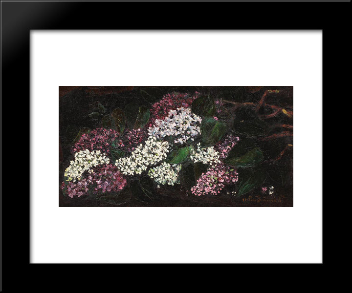 Lilac Boughs 20x24 Black Modern Wood Framed Art Print Poster by Bancila, Octav