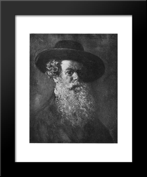 Self-Portrait 20x24 Black Modern Wood Framed Art Print Poster by Bancila, Octav