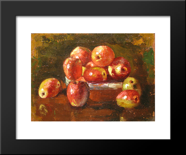 Still Life With Fruits 20x24 Black Modern Wood Framed Art Print Poster by Bancila, Octav