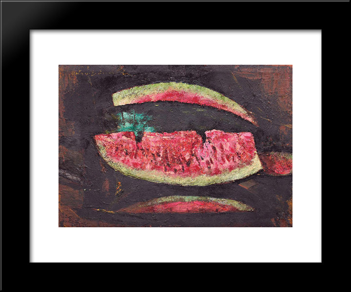Watermelon 20x24 Black Modern Wood Framed Art Print Poster by Bancila, Octav
