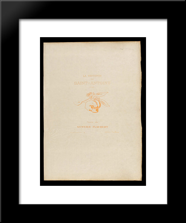 Frontpiece For The Temptation Of Saint Anthony 20x24 Black Modern Wood Framed Art Print Poster by Redon, Odilon