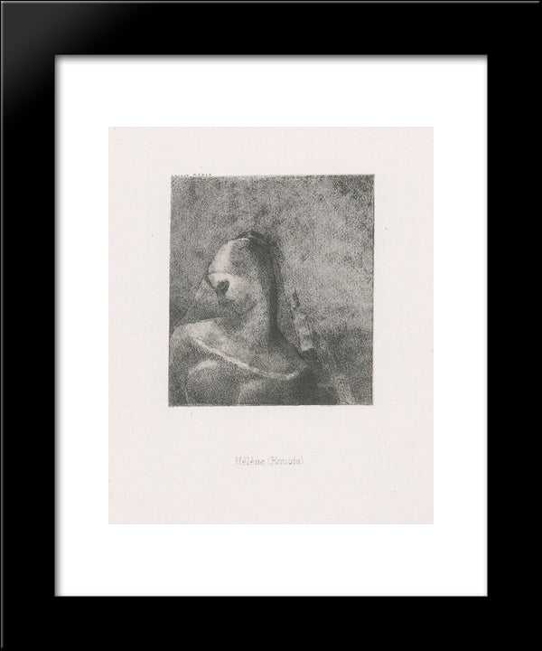 Helena (Ennoia) (Plate 10) 20x24 Black Modern Wood Framed Art Print Poster by Redon, Odilon