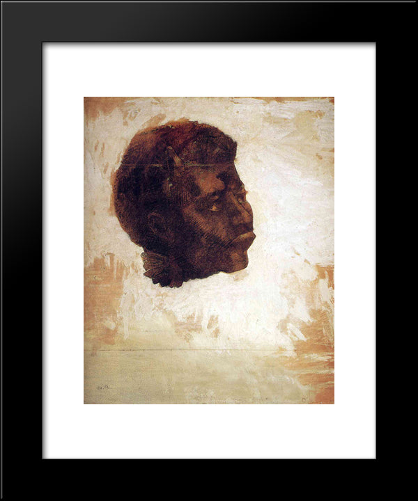 Satan 20x24 Black Modern Wood Framed Art Print Poster by Redon, Odilon