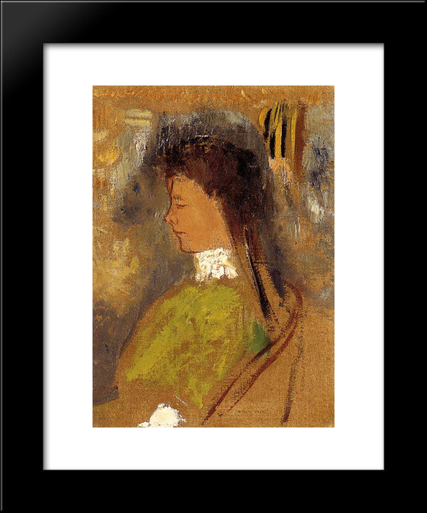Violette Haymann 20x24 Black Modern Wood Framed Art Print Poster by Redon, Odilon
