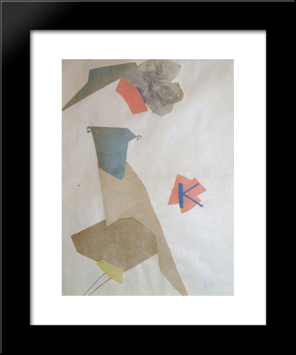 Collage 20x24 Black Modern Wood Framed Art Print Poster by Rozanova, Olga