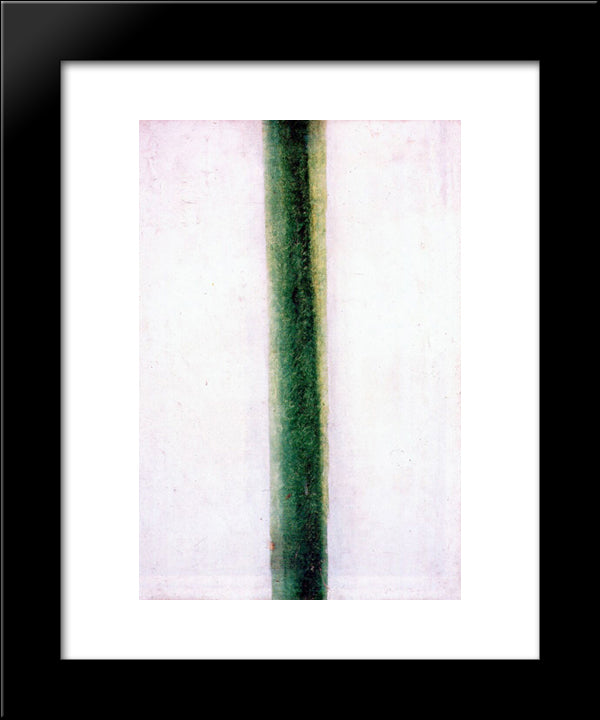 Green Stripe (Color Painting) 20x24 Black Modern Wood Framed Art Print Poster by Rozanova, Olga