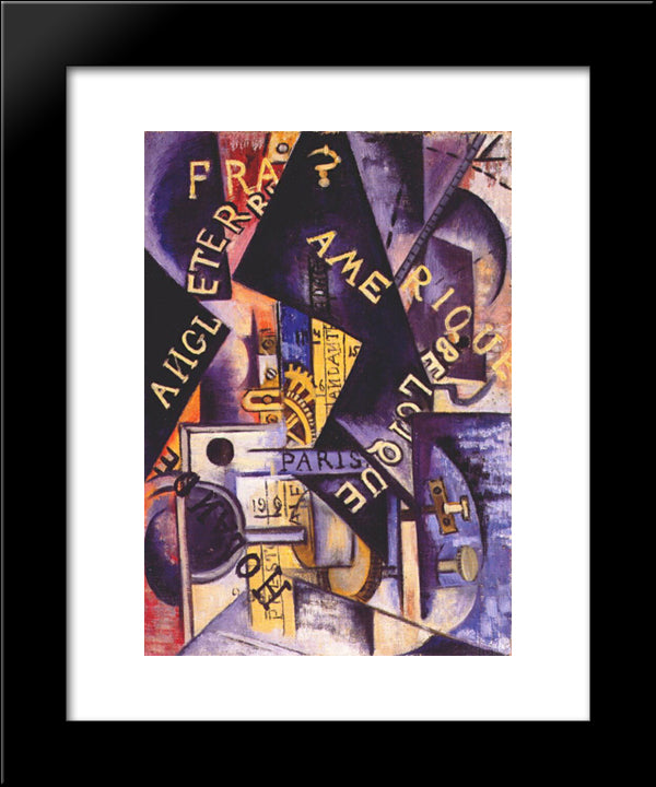 Metronome 20x24 Black Modern Wood Framed Art Print Poster by Rozanova, Olga