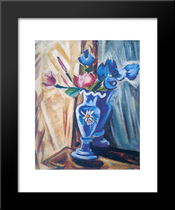 Vase 20x24 Black Modern Wood Framed Art Print Poster by Rozanova, Olga