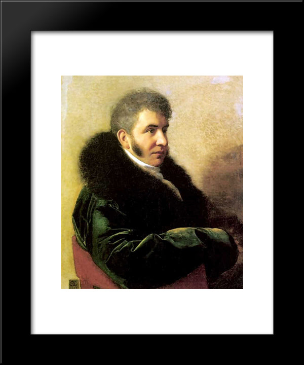 Portrait Of Ivan Alexeevich Gagarin 20x24 Black Modern Wood Framed Art Print Poster by Kiprensky, Orest