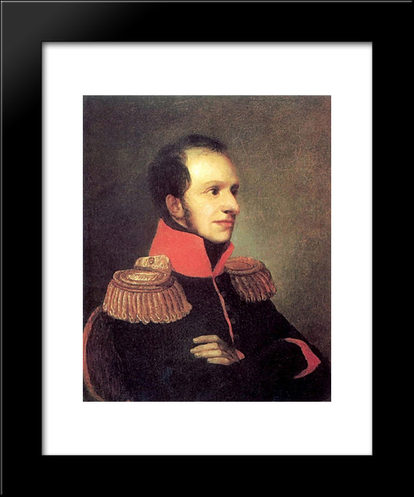 Portrait Of Prince Georgy Petrovich Oldenburgsky 20x24 Black Modern Wood Framed Art Print Poster by Kiprensky, Orest