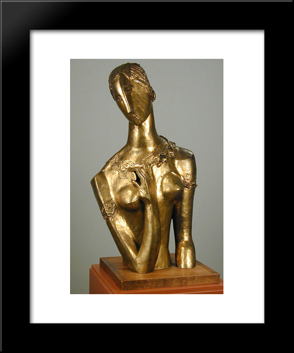 Carol Janeway Bust 20x24 Black Modern Wood Framed Art Print Poster by Zadkine, Ossip