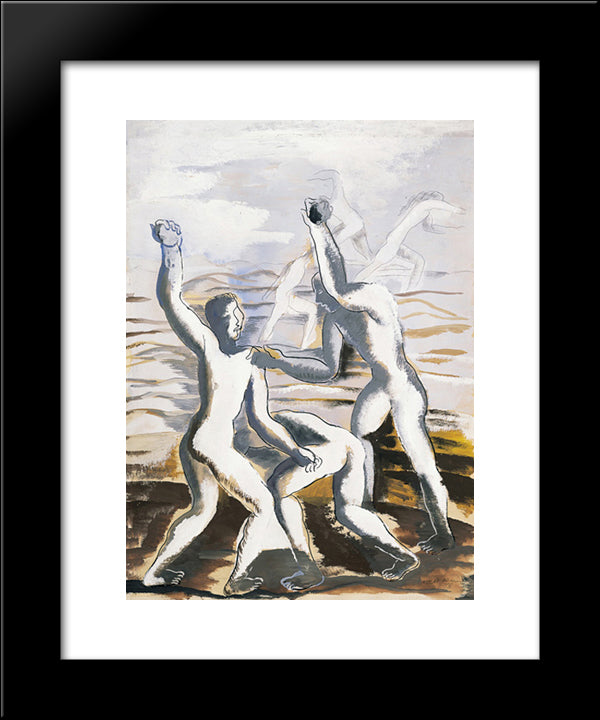 The Fight 20x24 Black Modern Wood Framed Art Print Poster by Zadkine, Ossip