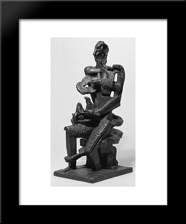 The Messenger 20x24 Black Modern Wood Framed Art Print Poster by Zadkine, Ossip