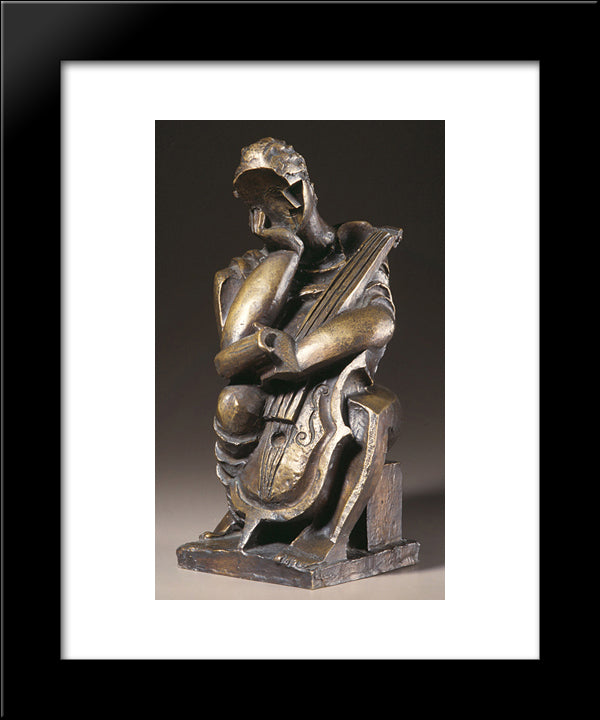 The Composer 20x24 Black Modern Wood Framed Art Print Poster by Zadkine, Ossip