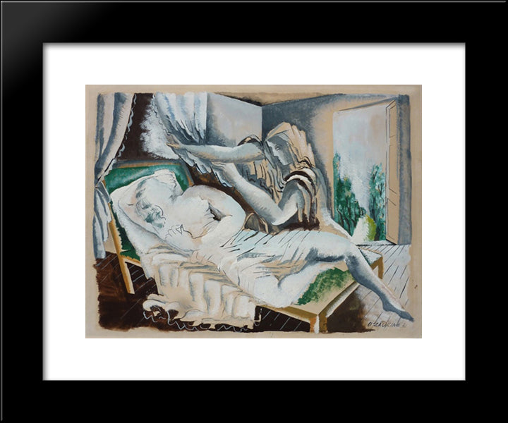 Two Women 20x24 Black Modern Wood Framed Art Print Poster by Zadkine, Ossip