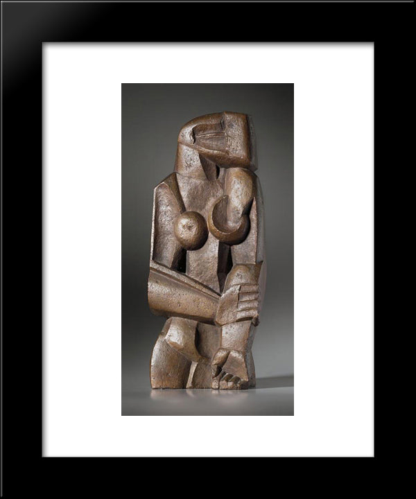 Woman Standing 20x24 Black Modern Wood Framed Art Print Poster by Zadkine, Ossip
