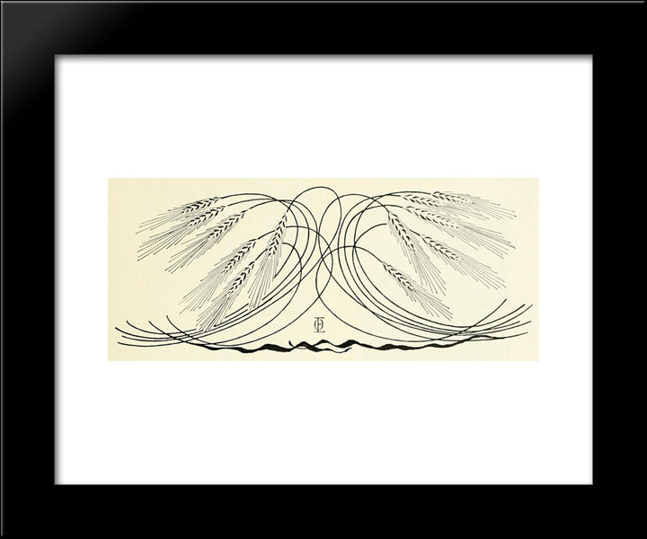 Decoration, Epis De Ble 20x24 Black Modern Wood Framed Art Print Poster by Eckmann, Otto