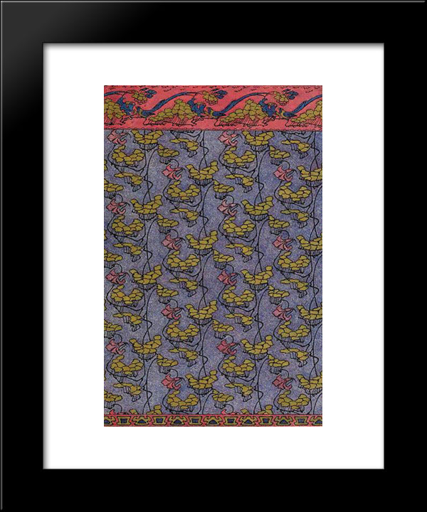 Wallpaper Design 20x24 Black Modern Wood Framed Art Print Poster by Eckmann, Otto