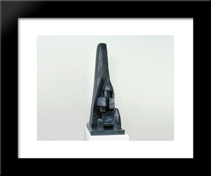 Sculpture Architecturale 20x24 Black Modern Wood Framed Art Print Poster by Freundlich, Otto
