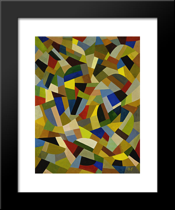 Untitled 20x24 Black Modern Wood Framed Art Print Poster by Freundlich, Otto