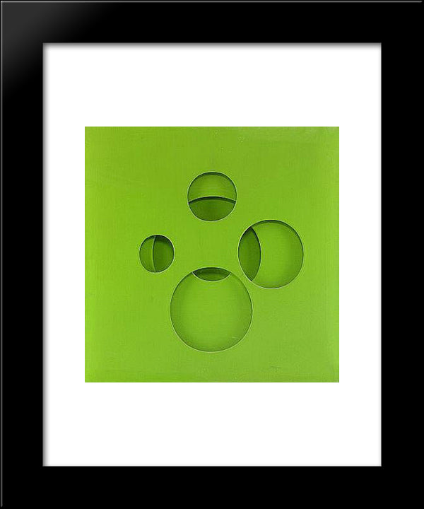 Intersuperficie Curva 20x24 Black Modern Wood Framed Art Print Poster by Scheggi, Paolo