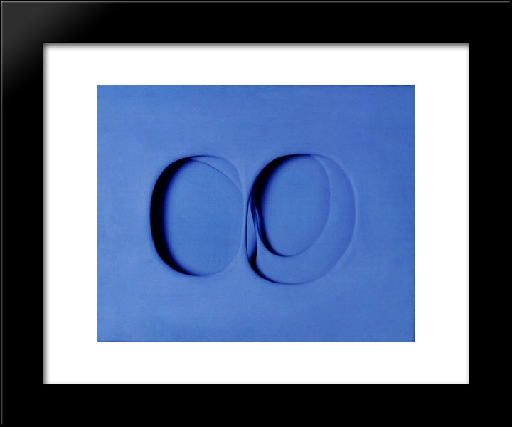 Volumi (Blu) 20x24 Black Modern Wood Framed Art Print Poster by Scheggi, Paolo