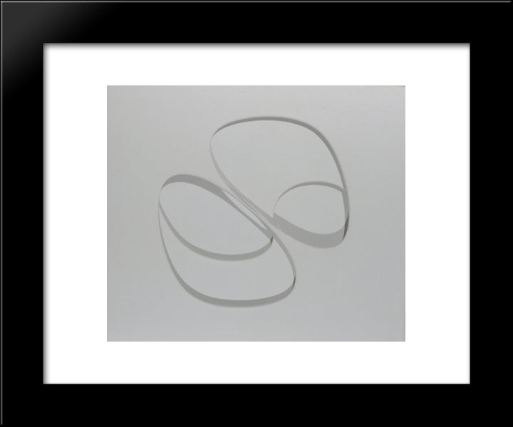 Zone Riflesse 20x24 Black Modern Wood Framed Art Print Poster by Scheggi, Paolo