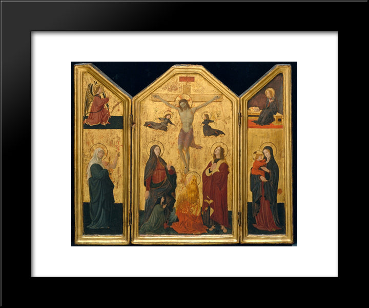 Crucifixion 20x24 Black Modern Wood Framed Art Print Poster by Uccello, Paolo