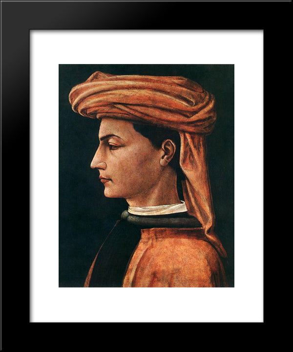 Portrait Of A Young Man 20x24 Black Modern Wood Framed Art Print Poster by Uccello, Paolo