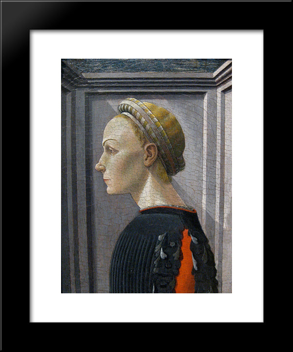 Portrait Of A Lady 20x24 Black Modern Wood Framed Art Print Poster by Uccello, Paolo