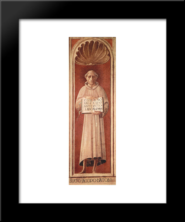 Scene St. James Of Todi 20x24 Black Modern Wood Framed Art Print Poster by Uccello, Paolo