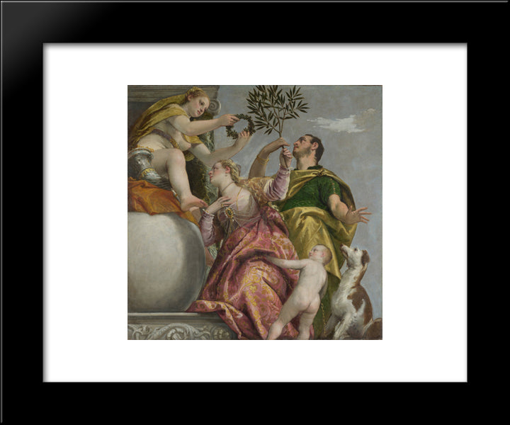 Happy Union 20x24 Black Modern Wood Framed Art Print Poster by Veronese, Paolo