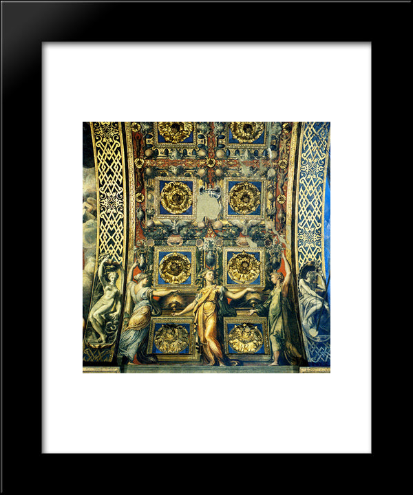 Wise Virgins Allegorical Figures And Plants 20x24 Black Modern Wood Framed Art Print Poster by Parmigianino