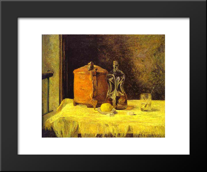 At The Window 20x24 Black Modern Wood Framed Art Print Poster by Gauguin, Paul