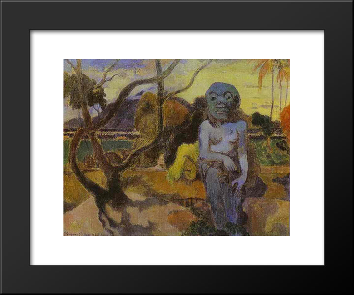 Idol 20x24 Black Modern Wood Framed Art Print Poster by Gauguin, Paul