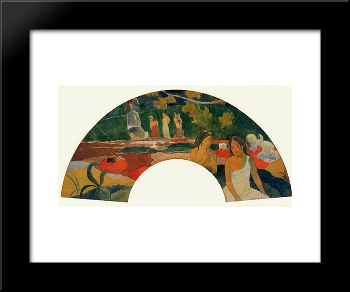 Joyousness 20x24 Black Modern Wood Framed Art Print Poster by Gauguin, Paul