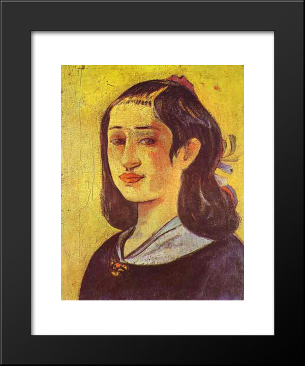 Portrait Of A Mother 20x24 Black Modern Wood Framed Art Print Poster by Gauguin, Paul