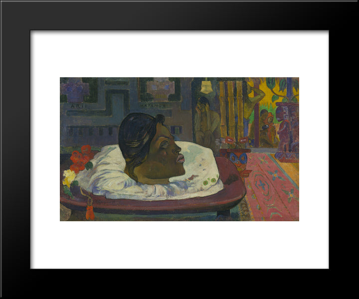 The Royal End 20x24 Black Modern Wood Framed Art Print Poster by Gauguin, Paul