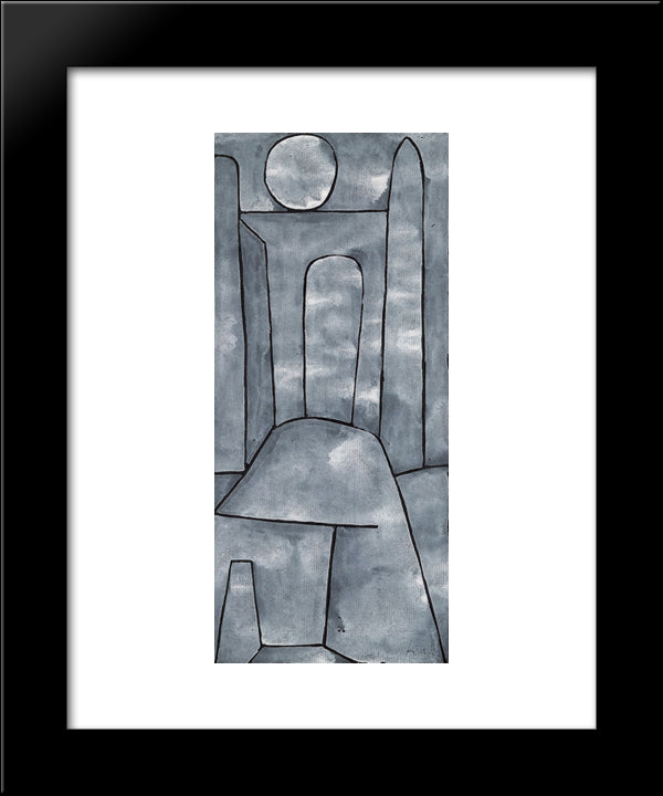 A Gate 20x24 Black Modern Wood Framed Art Print Poster by Klee, Paul