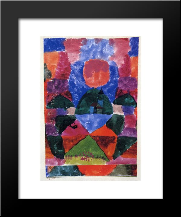 A Pressure Of Tegernsee 20x24 Black Modern Wood Framed Art Print Poster by Klee, Paul