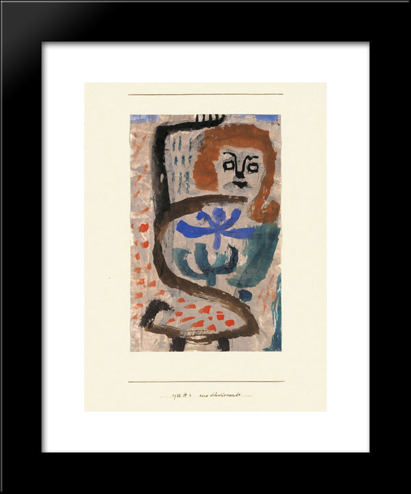 A Swarming 20x24 Black Modern Wood Framed Art Print Poster by Klee, Paul