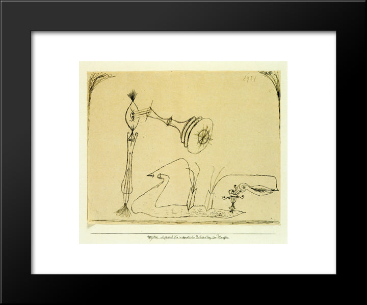 Apparatus For The Magnetic Treatment Of Plants 20x24 Black Modern Wood Framed Art Print Poster by Klee, Paul