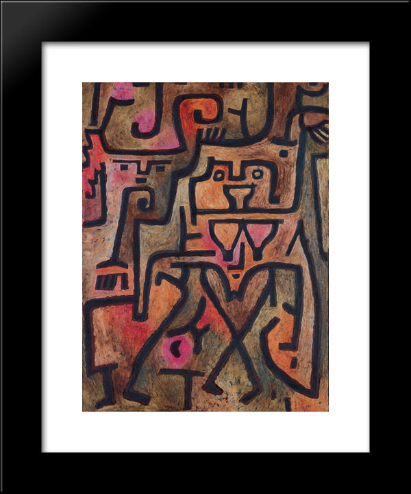 Forest Witch 20x24 Black Modern Wood Framed Art Print Poster by Klee, Paul