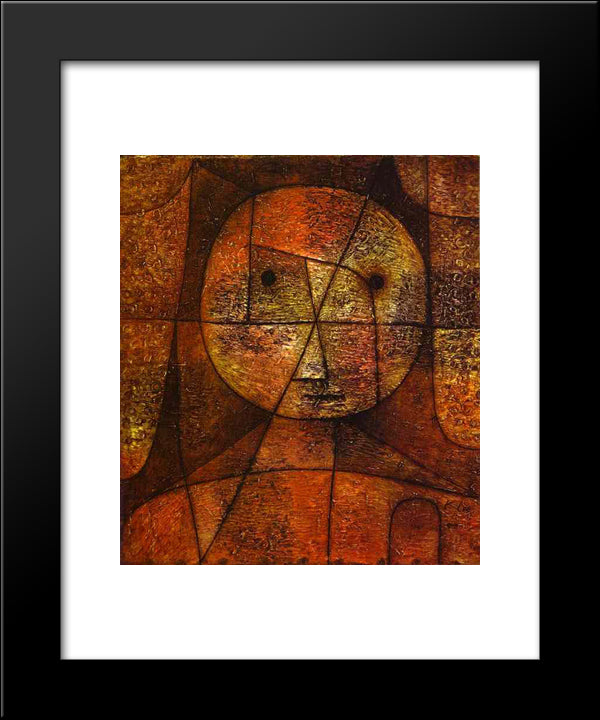 Gauze 20x24 Black Modern Wood Framed Art Print Poster by Klee, Paul