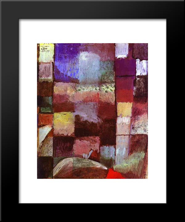 Hamamet 20x24 Black Modern Wood Framed Art Print Poster by Klee, Paul