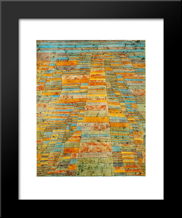 Highway And Byways 20x24 Black Modern Wood Framed Art Print Poster by Klee, Paul