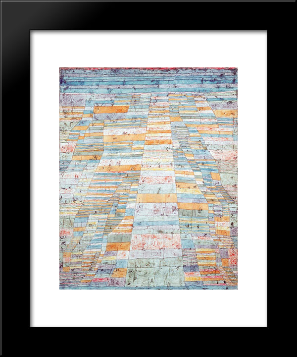 Main Path And Byways 20x24 Black Modern Wood Framed Art Print Poster by Klee, Paul