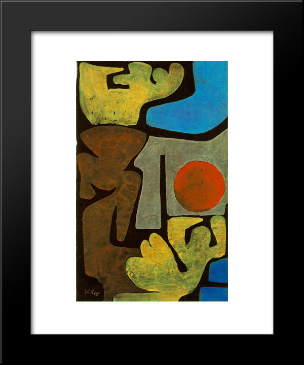 Park Of Idols 20x24 Black Modern Wood Framed Art Print Poster by Klee, Paul