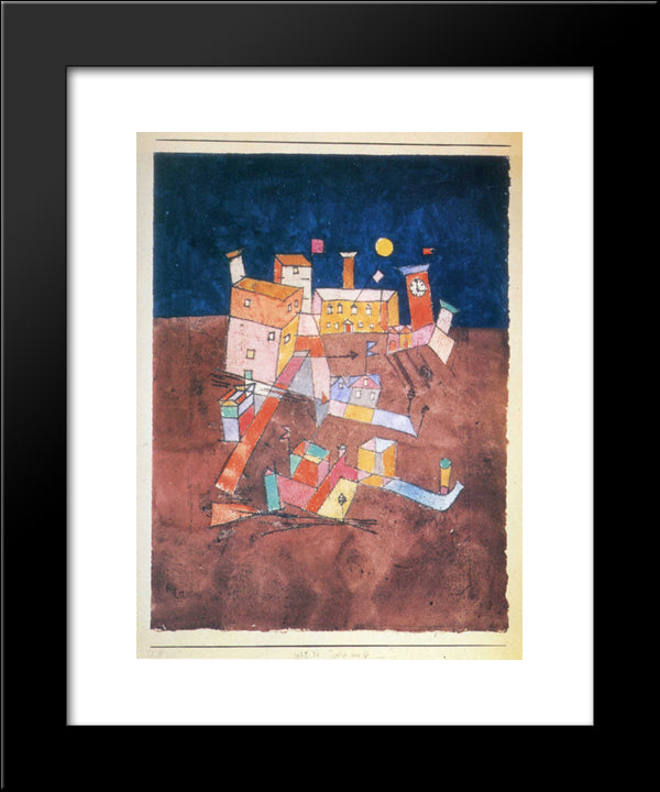 Part Of G 20x24 Black Modern Wood Framed Art Print Poster by Klee, Paul